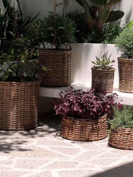 Kurvpotte SANSEBIE Ø25/33/40 kubu natur 3stk/sett