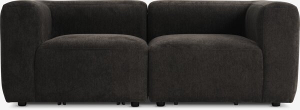 Modulaire bank SKEJBY 2-zits donkerbruine stof
