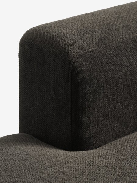 Modular sofa SKEJBY 3 pers. chaise longue dark brown