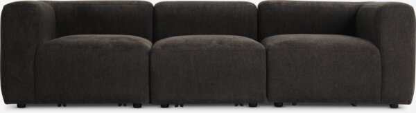 Modulaire bank SKEJBY 3-zits donkerbruine stof