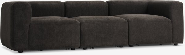 Modulaire bank SKEJBY 3-zits donkerbruine stof