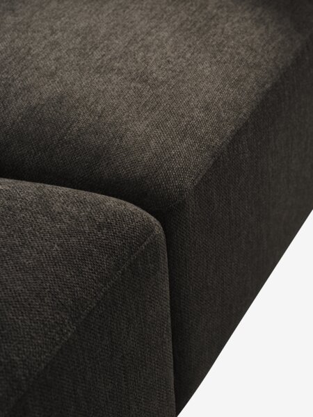 Modular sofa SKEJBY 5 pers. corner dark brown fabric