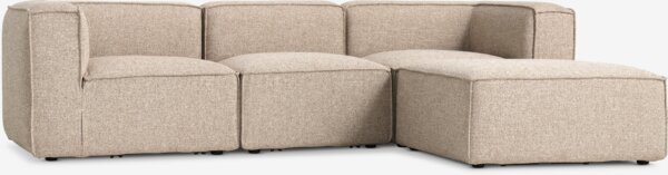 Modulaire bank SKIBBY 3-zits chaise longue zand