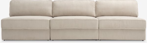 Modulbäddsoffa SJELLE 3-sits utan armstöd beige