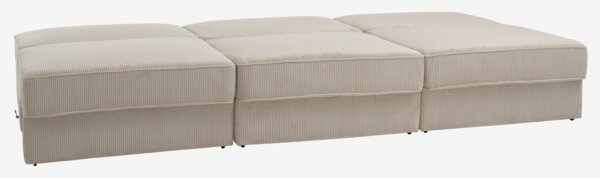 Modulbäddsoffa SJELLE 3-sits utan armstöd beige