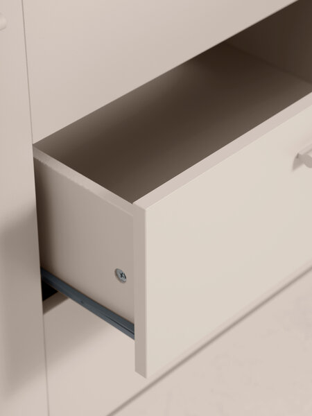 Sideboard BELLELUND 2 doors 3 drawers beige