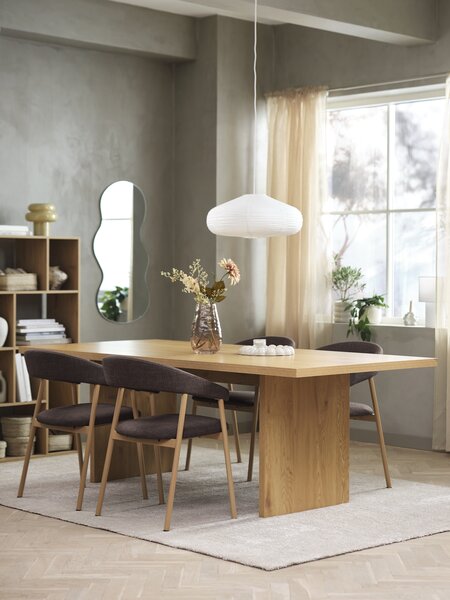 MUNKEBY L220 sto top. hrast + 4 EJSING tamno braon