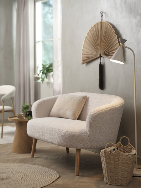 Sofa GLOSTRUP 2 seater off-white teddy fabric