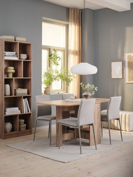 Bookcase MOSBJERG 10 shelves wild natural oak colour