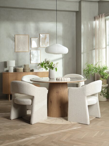 Pedestal LYDUM D34xH46 beige fibre cement