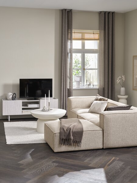 Modulsofa SKIBBY 3-seter sjeselong sand stoff