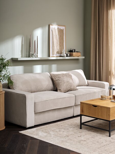 Modulbäddsoffa SJELLE 2-sits med armstöd beige