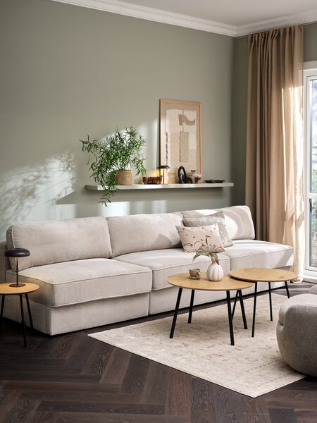 Modulbäddsoffa SJELLE 3-sits utan armstöd beige