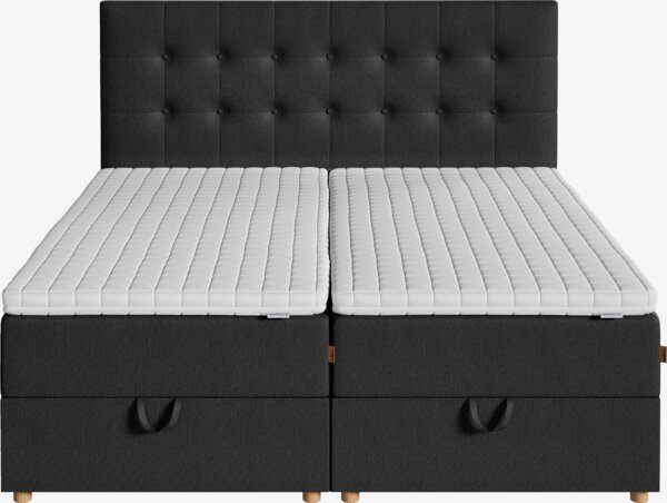Pat continental 160x200 HOLMELVA+EKSO Gri-40 foarte tare