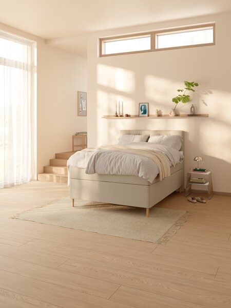 Kontinentalsäng 120x200 cm GAULA + BRYA sand-91 Medium