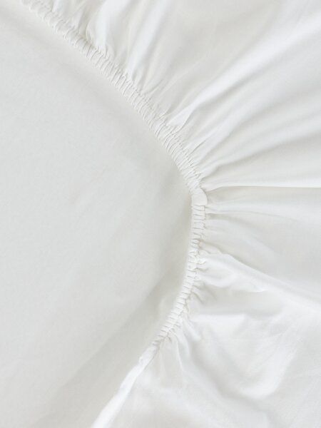 Hoeslaken dekmatras ELIN satijn 90x200x6-10 wit
