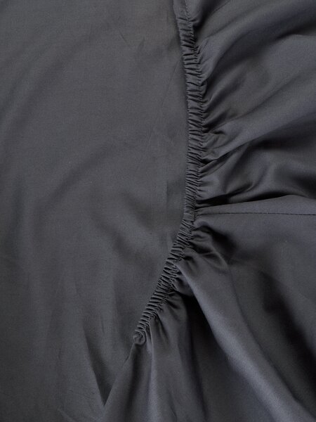 Hoeslaken dekmatras EDITH 140x200x6-10 antraciet grijs