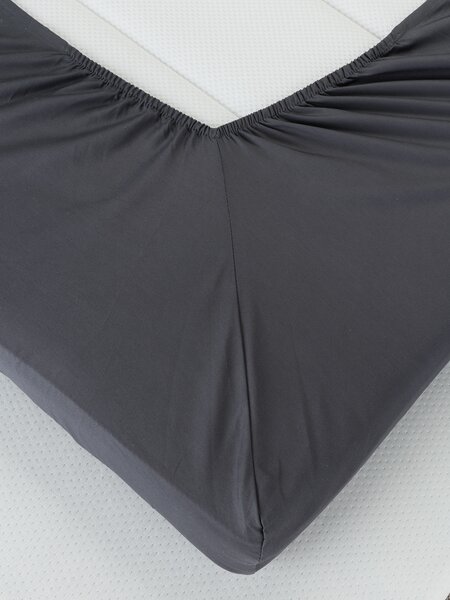 Hoeslaken dekmatras EDITH 140x200x6-10 antraciet grijs