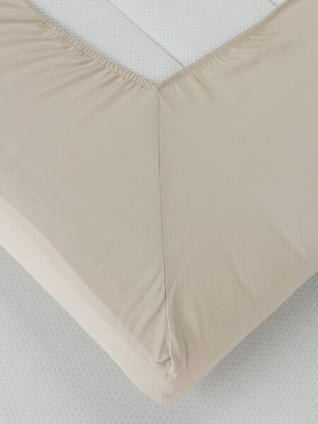 Hoeslaken dekmatras EDITH 90x200x6-10 beige