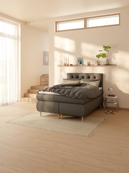 Boxspring 140x200 ANDELVA + VOLA grijs-40 medium