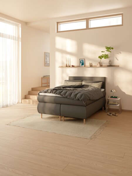 Boxspring 140x200 ANDELVA + VOLA grijs-40 medium