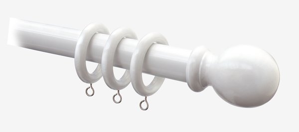 Curtain pole wood 150cm 28mm white