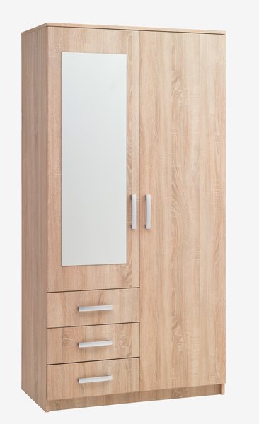 Wardrobe VELLERUP 101x200 combi oak