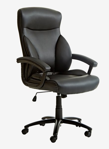 Silla de oficina TAMDRUP espuma viscoelástica polipiel negro