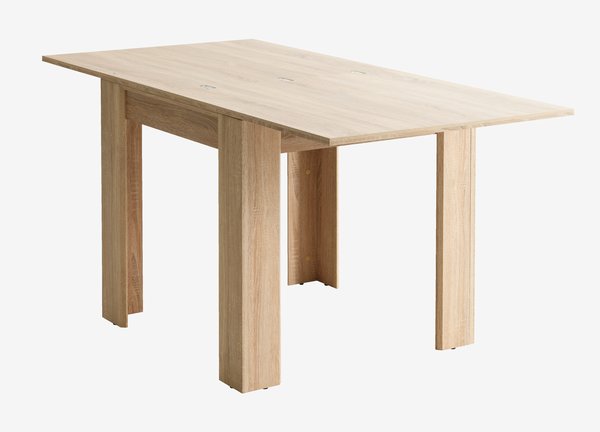 Dining table HASLUND 80x80/160 oak