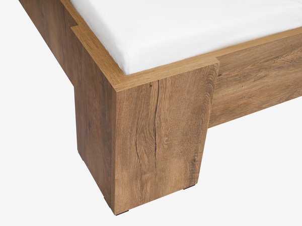 Bed frame VEDDE Double wild oak