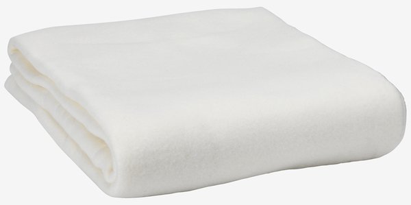 Coperta in pile SKOGVIKKE 130x160 cm bianco