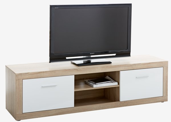 TV-meubel FAVRBO eiken/wit