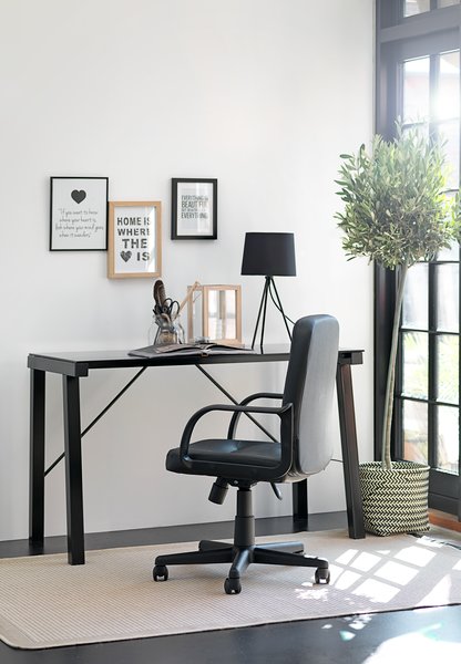 Kancelářská židle NIMTOFTE černá koženka/černá