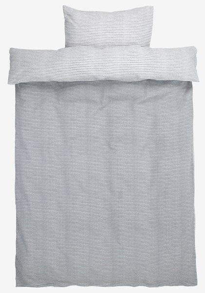 Set krep posteljine LOLA 140x200 siva/bela