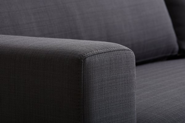 Sofa EGENSE 3 seater dark grey fabric