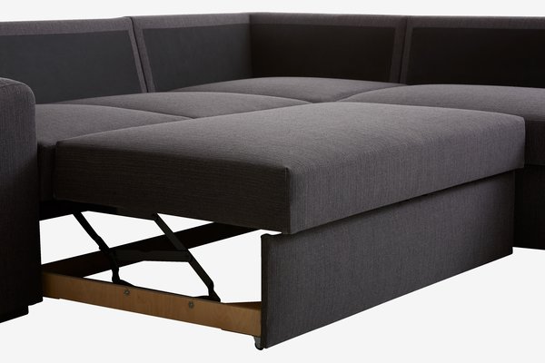 Sofá cama con chaise longue BEDSTED gris
