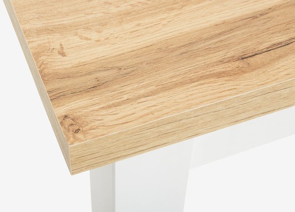 Dining table MARKSKEL 150x193 white/oak colour