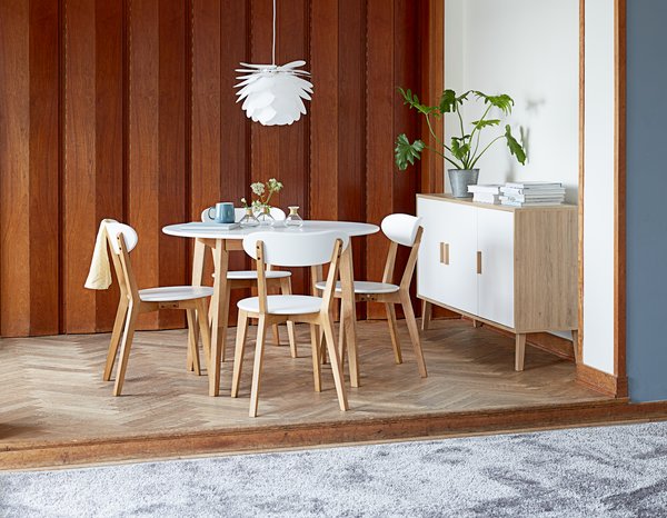 Sideboard GAMTOFTE 3 doors oak/white