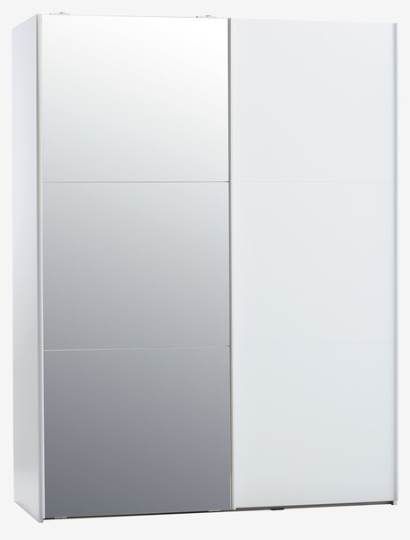Garderobeskab TARP 151x201 m/spejl hvid