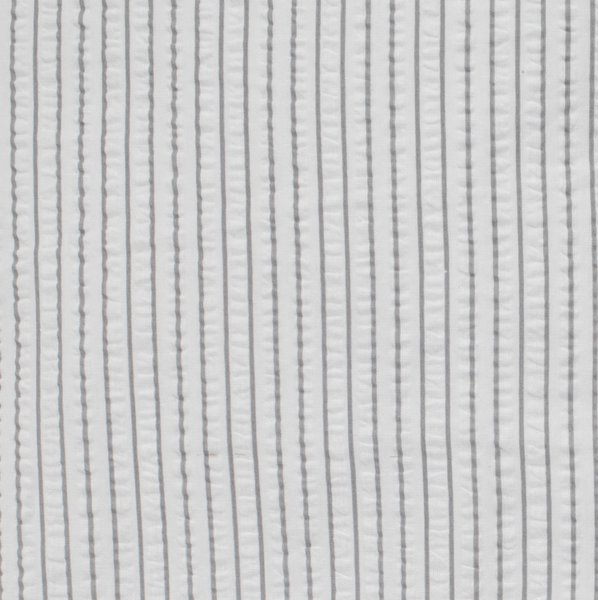Parure de lit en seersucker STINNE 160x210 blanc/gris