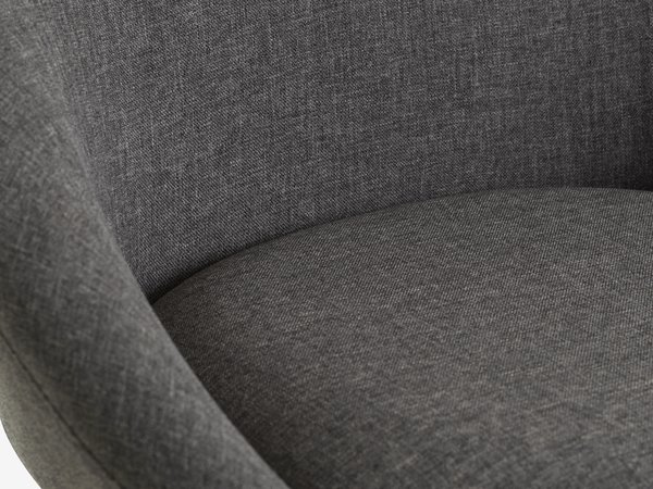 Chaise de bar TAULOV tissu gris/noir