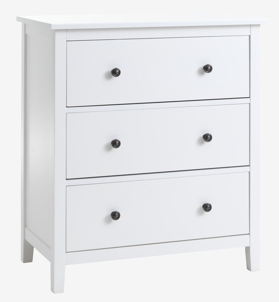 3 drawer chest NORDBY white