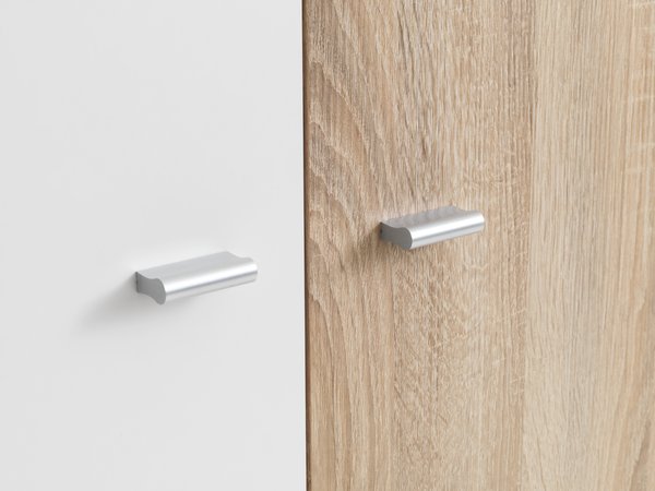 Hallway unit BELLE 2 doors white/light oak colour
