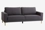 Sofa EGENSE 3 seater dark grey fabric