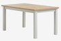 Table MARKSKEL 150/193 gris clair/couleur chêne