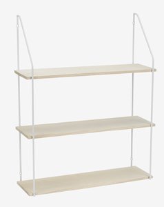 Wall shelf HEJLSMINDE 3 shelves white/natural