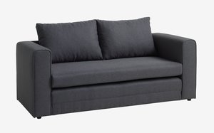 Καναπές-κρεβάτι SKILLEBEKK σκούρο γκρι ύφασμα