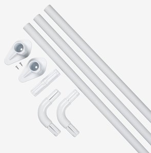 Bastone per tenda da doccia VARA 90x90x90 bianco