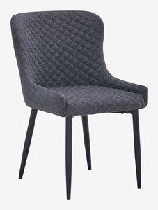 Silla de comedor PEBRINGE gris/negro