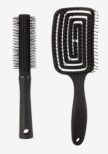 Hairbrush HALLERNA black assorted
